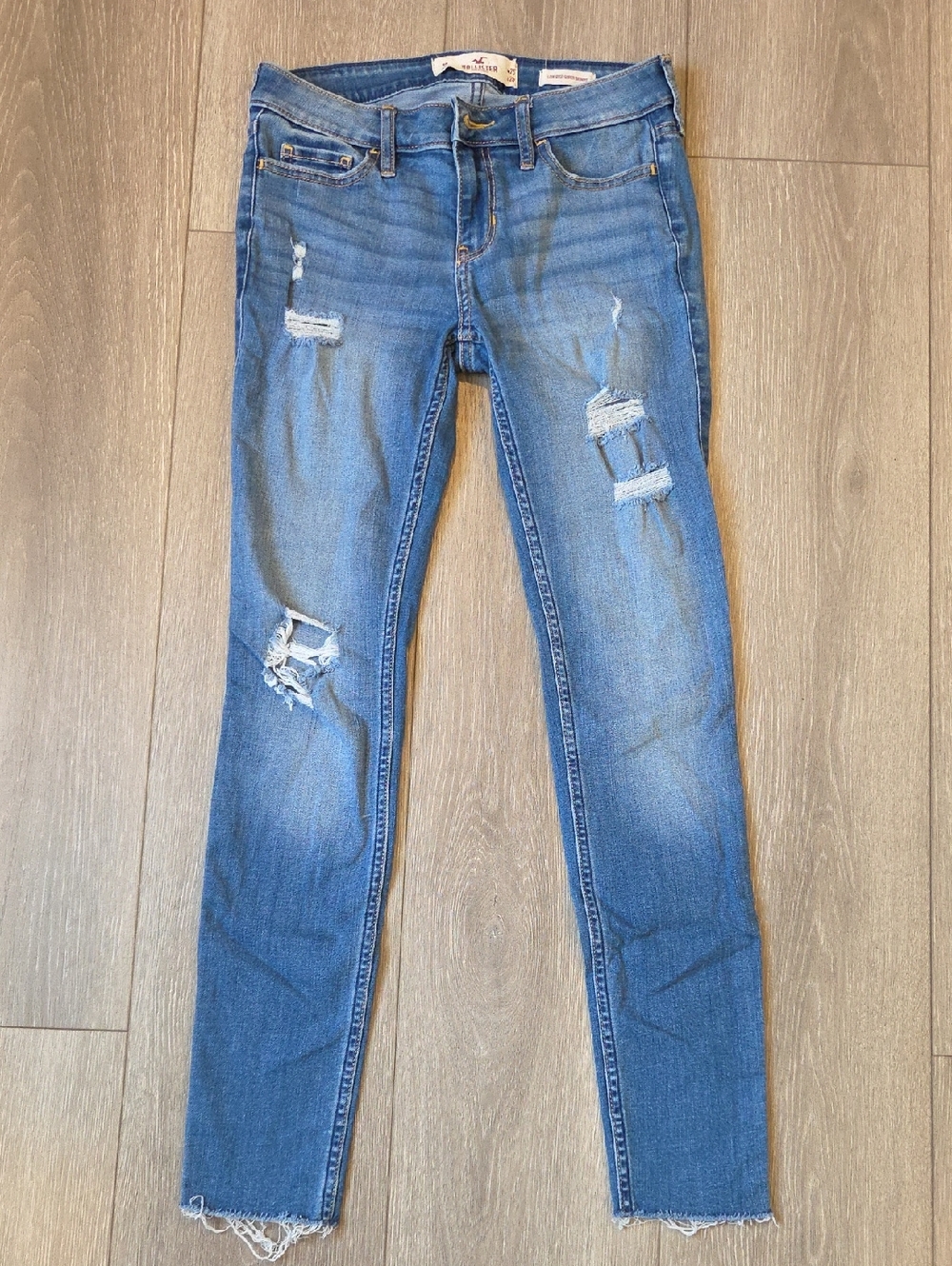 Hollister Light Blue Distressed Skinny Jeans - Size 1S
